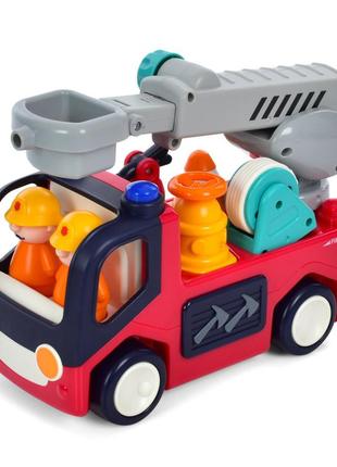 Дитяча пожежна машинка hola toys e9998-hl зі світлом та звуком