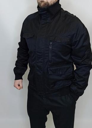 Куртка короткая мужская чёрная h&m. pазмер - l