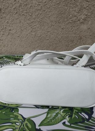 Белый кожаный рюкзак saki3 фото
