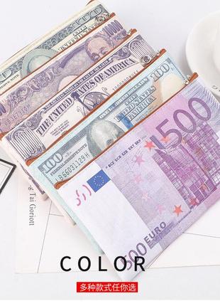 Кошелек косметичка на молнии с принтом денег, 100 долларов сша, евро. и тд. 20х11х1см