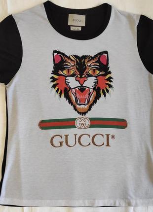 Футболка gucci angry cat