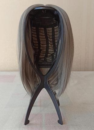 Короткий парик, серая, каре, без чешуйки, термостойкая, парик