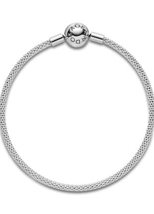 Серебряный браслет для шармов пандора -бэнглплетеный 5965434 фото