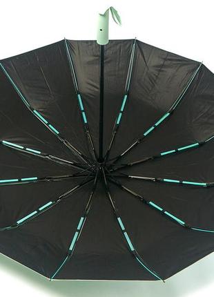 Светло-фиолетовый однотонный зонт на 12 спиц с чехлом из экокожи5 фото