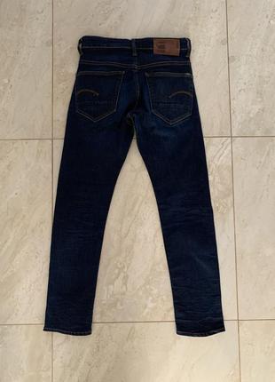 Чоловічі темно-сині джинси g-star raw 3301 tapered штани6 фото