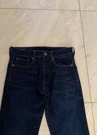 Мужские темно-синие джинсы g-star raw 3301 tapered штаны4 фото