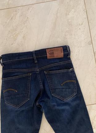 Чоловічі темно-сині джинси g-star raw 3301 tapered штани7 фото