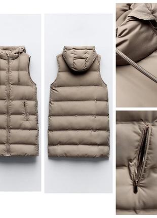 Жіноча подовжена жилетка zara. оригінал. нова. с