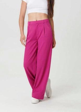Штани палаццо брюки рожеві малинові фуксія1 фото