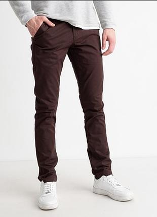 Штани чоловічі basanjiu стрейчеві коричневі