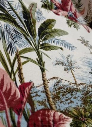 Штори з листям  пальмами острів  водовідштовхуючі з тефлоновим просоченням.4 фото