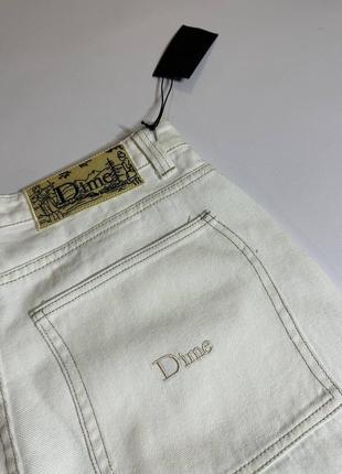 Джинсы dime white skate pants белые5 фото