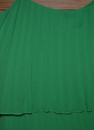 Шикарнейшее платье плиссе от asos, плиссированное в яркий зелёный цвет!6 фото