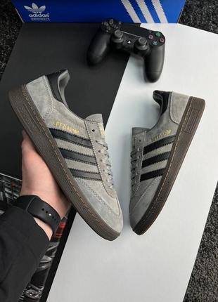 Мужские кроссовки adidas spezial gray black2 фото