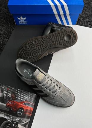 Мужские кроссовки adidas spezial gray black1 фото