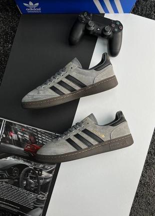 Мужские кроссовки adidas spezial gray black4 фото