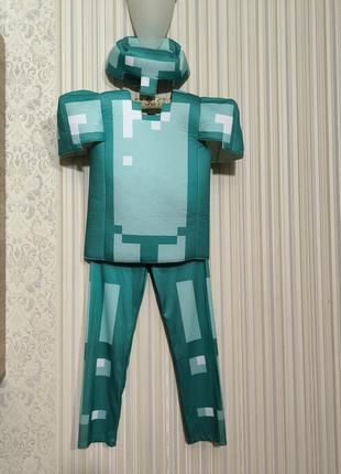 Карнавальный костюм алмазная броня майнкрафт стей minecraft2 фото