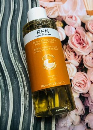 ✔️оригинал 100 мл ❗️тоник для лица с ана кислотами ren clean skincare ready steady glow day aha1 фото