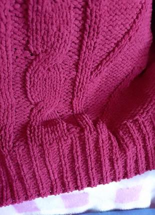 Свитер оверсайз кофта джемпер машинная вязка 7