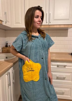 Халат- рушник для ванної та сауни