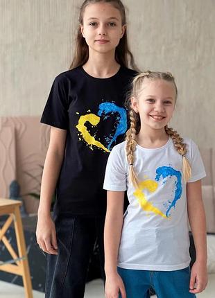 Патриотическая футболка черная, патриотичная футболка черная, патриотическая футболка детская