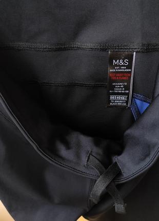 Спортивные компрессионные плотные леггинсы с высокой талией m&s10 фото