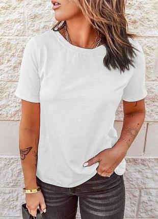 Женская базовая футболка жіноча однотонная5 фото