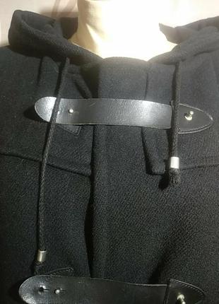 Пальто дафлкот демісезонне з подвійними накладними кишенями,вовна і ангора,чорного кольору , бренд  toni gard3 фото
