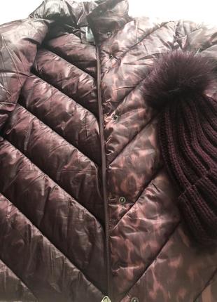 Утеплённая куртка цвета баклажан2 фото