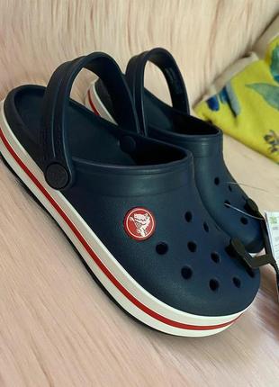 Crocs crocband navy мужские кроксы сабо крокбэнд