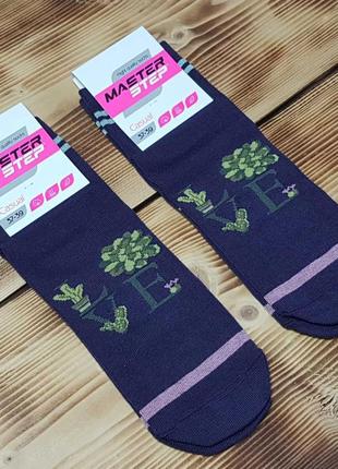 Шкарпетки жіночі фіолетові "love", розмір 25 / 37-39р.