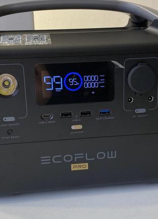 Зарядная станция ecoflow river pro-jp/black/ 720wh/600w4 фото