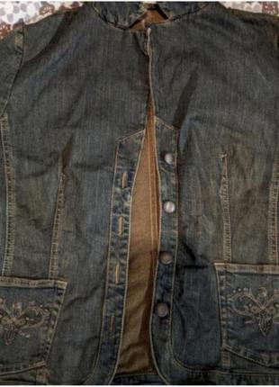 Винтажный джинсовый пиджак (058)5 фото