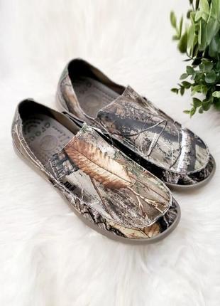 Крокс сліпони мокасини чоловічі санта круз камуфляж crocs santa cruz realtree edge slip-on