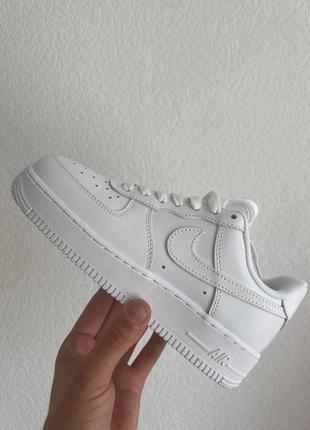 Nike air force 1 low premium кожаные белые кроссовки найк аэр форсы