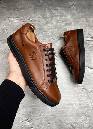 Шкіряні кросівки від philipp plein