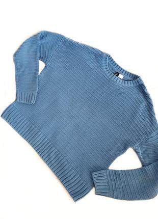 Оверсай свитер джемпере голубой h&amp;m1 фото