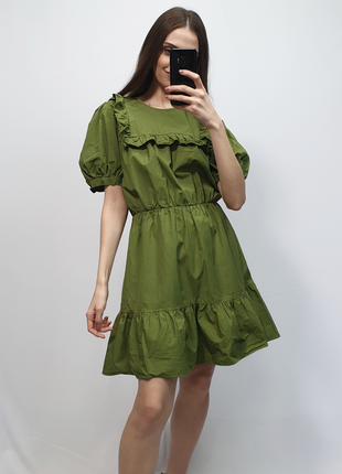 Невероятное зеленое (хаки) платье из 100% коттона от джордж