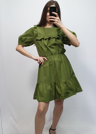 Невероятное зеленое (хаки) платье из 100% коттона от джордж2 фото
