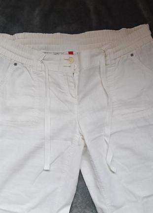 Белые летние женские штаны брюки хб2 фото