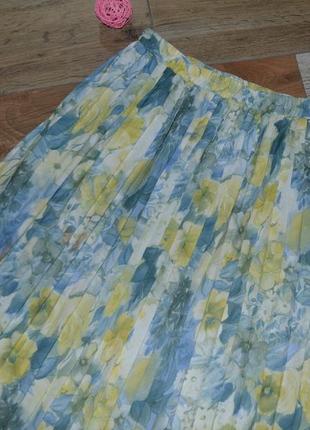 Плиссированная юбка с цветами2 фото