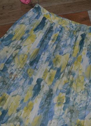 Плиссированная юбка с цветами3 фото