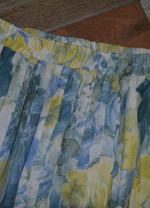 Плиссированная юбка с цветами5 фото