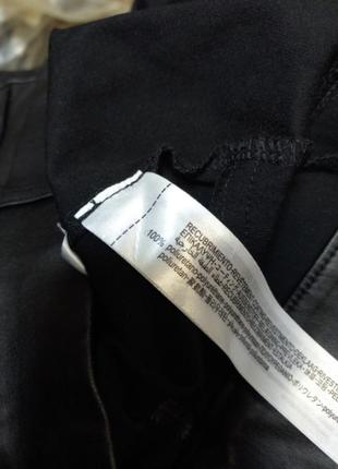 Черные леггинсы брюки с вощеным покрытием6 фото