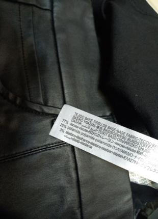 Черные леггинсы брюки с вощеным покрытием7 фото