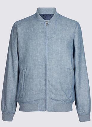 Куртка чоловіча marks&amp;spencer, льон/бавовна, нова, розмір l.1 фото