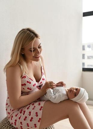 Ночная рубашка baby для беременных и кормящих мам "мамин дім"4 фото