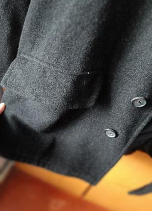 Классическое черное пальто унисекс6 фото