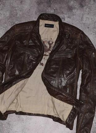 Rock'n'blue diesel leather jacket (мужская кожаная куртка бомбер )4 фото