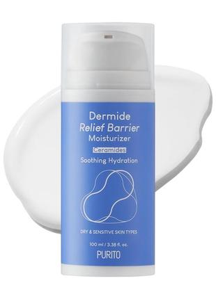 Purito dermide relief barrier moisturizer 100 мл увлажняющий крем с церамидами